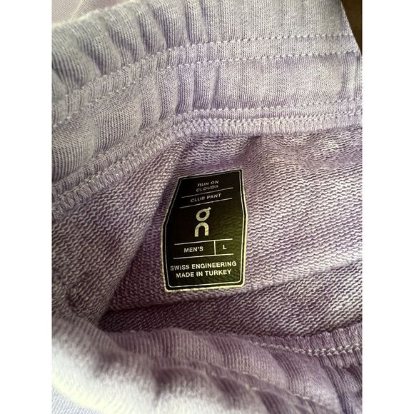 NWT On Cloud Club Pants Sweatpants Purple Men’s Size Large - Picture 3 of 6